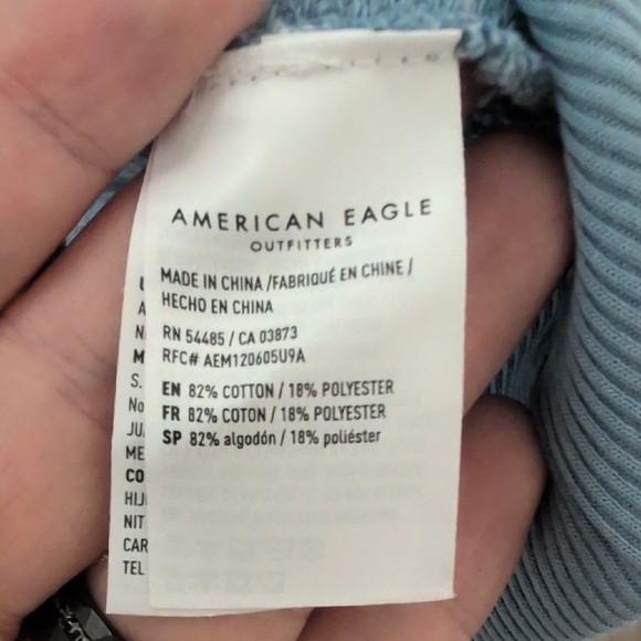 American Eagle Outfitters Sky Blue Scoop Neck Sweater - Picture 4 of 7